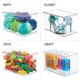 mDesign (lot de 4 boîte de rangement pour articles de bricolage et de couture – boîte en plastique avec couvercle – casier de ra