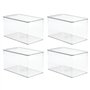 mDesign (lot de 4 boîte de rangement pour articles de bricolage et de couture – boîte en plastique avec couvercle – casier de ra