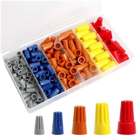 Connecteurs de Fils électriques 180PCS Bornes à vis kit de Connecteur Easy Twist On Avec écrous à sertir à Ressort Jeu d'assembl