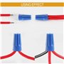 Connecteurs de Fils électriques 180PCS Bornes à vis kit de Connecteur Easy Twist On Avec écrous à sertir à Ressort Jeu d'assembl