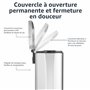 Amazon Basics Poubelle rectangulaire à fermeture douce, 30 l (7.9 gallons), nickel satiné