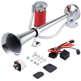 Rupse Klaxon Camion 12V 450mm Longueur Trompette Corne 150db 12V Haut Parleur de Voiture Camions Motos et SUV