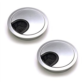Dioxide Lot de 2 Passe Câbles Ronds Encastrables