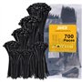 Collier de Serrage Plastique 700 Pièces