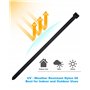 Collier de Serrage Plastique 700 Pièces, Serflex Attaches de Câble Noire Assortiment 100/150/200/250/300mm X 3.6mm Collier Rilsa