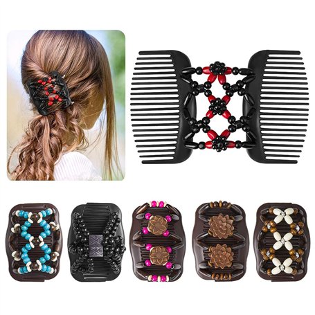 6 Pcs Peignes de Cheveux Perles