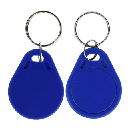 LIBO UID modifiable Balises RFID Inscriptible programmables Porte-clés 13.56 MHz ISO14443A Badges contrôle d'accès Couleur Bleu