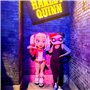 Jakks Pacific Masque Harley Quinn Batman Funko Pop Style Accessoire de Déguisement taille unique et tout âge Noir