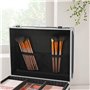 SONGMICS Mallette de Maquillage, Boîte à cosmétique verrouillable, Organisateur de Voyage, pour coiffeurs, maquilleurs, avec Pla