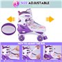 Hikole Patin a Roulette Fille Roller Enfant 4 Roues avec Lumineuses Patins à roulettes Réglables Respirant Protection Complète p