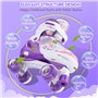 Hikole Patin a Roulette Fille Roller Enfant 4 Roues avec Lumineuses Patins à roulettes Réglables Respirant Protection Complète p