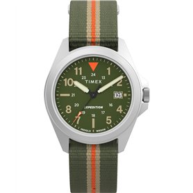 Timex Expedition Montre Unisexe 36 mm - Bracelet en Tissu Vert à glissière