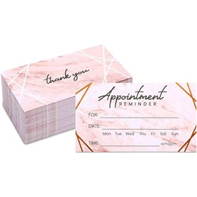 Lot de 100 cartes de rappel de rendez-vous