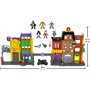 ensemble de jeu Crime Alley avec figurines et accessoires pour enfants d'âge pré