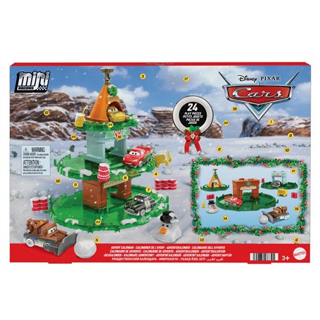Mattel Disney · Pixar Cars Calendrier de l’avent Mini Racers avec 24 éléments