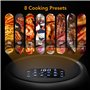 Friteuse sans Huile Air Fryer Électrique à Air Chuad avec Livre de Recette 8L 1800W 8 Programmes XXL en Acier Inox Écran Tactile