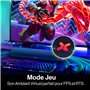 OXS Thunder Lite Barre de Son de Jeu PC pour TV avec Son Surround virtuel, 2 Pilotes de Gamme complète, Tube de Basse, Design Co