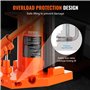 VEVOR Cric à Patte 5 T à la Patte, Cric Hyraulique pour Machines Capacité de Levage 10 T en Haut, Hauteur de la Patte 20-173 mm,