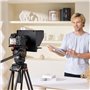 VEVOR Téléprompteur 10" Alliage d'Aluminium avec Spectroscope Réglable, Télécommande, pour Youtube, Twitch, Zoom, Prend en Charg