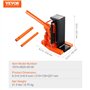 VEVOR Cric à Patte Hydraulique, 2,5 T à la Patte, Cric de Machine Capacité de Levage 5 T en Haut, Hauteur de la Patte 20-135 mm,
