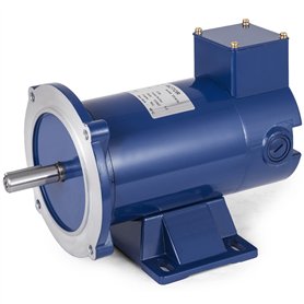 VEVOR Moteur CC 1/2 HP Moteur à aimant permanent Vitesse nominale 1750 tr/min Moteur électrique 90 V Boîtier bleu Facile à insta