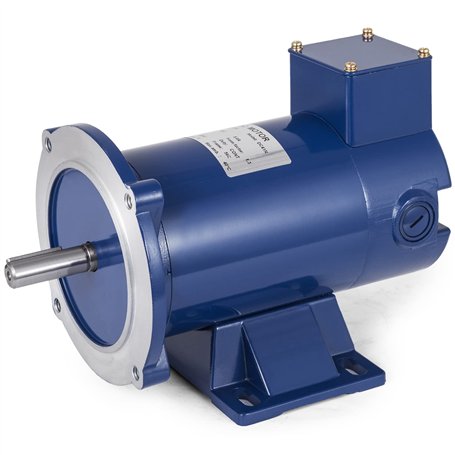 VEVOR Moteur CC 1/2 HP Moteur à aimant permanent Vitesse nominale 1750 tr/min Moteur électrique 90 V Boîtier bleu Facile à insta