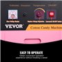 VEVOR Machine à Barbe à Papa Professionnelle 1000W Appareil à Barbe à Papa Commercial 6 PCs/min Grand Bol en Inox Alimentaire Te
