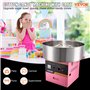VEVOR Machine à Barbe à Papa Professionnelle 1000W Appareil à Barbe à Papa Commercial 6 PCs/min Grand Bol en Inox Alimentaire Te