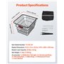 VEVOR Panier Arrière de Vélo Fil Métallique, 375 x 290 x 250 mm, Capacité de Charge 22 kg, avec Feu Arrière Réfléchissant, Houss