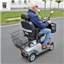 VEVOR Panier Arrière de Scooter de Mobilité Métallique Robuste, 39x30x30 cm, Capacité de Charge 10 kg, avec Poignée, Fonctionne 