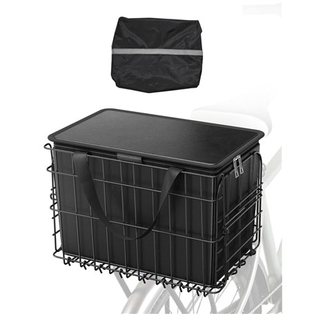 VEVOR Panier Arrière de Vélo Pliable Fil Métallique