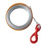 VEVOR Câble de Treuil Métallique 9,5 mm x 30,5 m Corde en Acier Galvanisé Résistance Rupture 67,6 kN avec Crochet Pivotant, Câbl