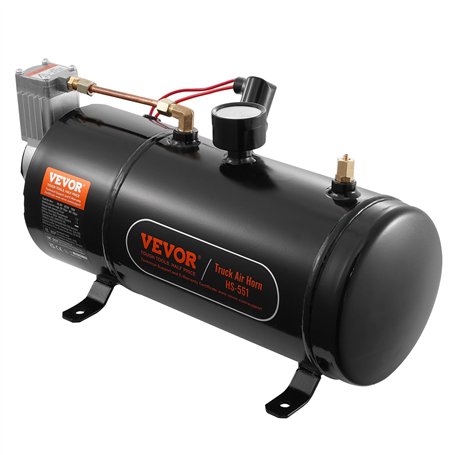 VEVOR Compresseur d'Air pour Kit de Klaxon Pompe à Air avec Réservoir 3 L 90-120 psi pour Gonflage des Pneus Matelas Pneumatique
