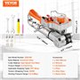 VEVOR Outil de cerclage pneumatique, pour bande en plastique PET de 12,7 mm à 19 mm de largeur, machine de cerclage d'emballage 