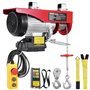 VEVOR Palan Électrique, Charge Double Câble 600 kg, Télécommande Filaire 4,2 m et Sans Fil 100 m, Hauteur Levage Câble Simple 12