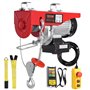 VEVOR Palan Électrique, Charge Double Câble 600 kg, Télécommande Filaire 4,2 m et Sans Fil 100 m, Hauteur Levage Câble Simple 12