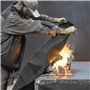 VEVOR Couverture de Soudage Ignifuge, 310x700 mm Couverture Anti-feu Fibre de Carbone Résistante à la Chaleur 982 ℃ Tapis de Sou