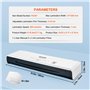 VEVOR Plastifieuse Largeur Maximale 330 mm Machine à Plastifier à Chaud et à Froid Épaisseur Réglable Préchauffage Rapide 4 Roul