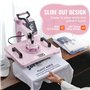 VEVOR Machine de Sublimation Textile, Rose, 30x38 cm