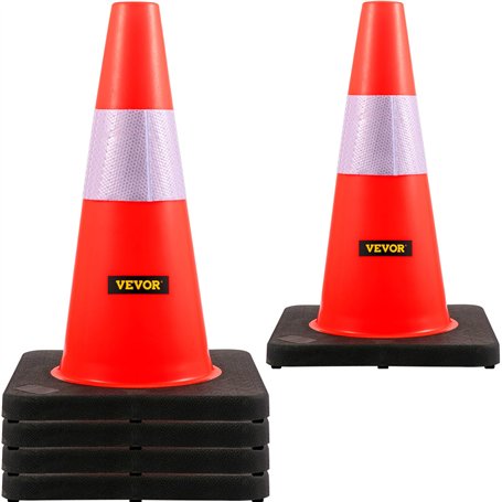 VEVOR Cône de Signalisation 5 Pièces 45 cm