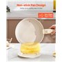 VEVOR Batterie de cuisine, 17 pcs, ensemble de casseroles et poêles à induction avec revêtement anti-adhésif, poignée amovible e