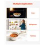 VEVOR Batterie de cuisine, 17 pcs, ensemble de casseroles et poêles à induction avec revêtement anti-adhésif, poignée amovible e
