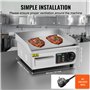 VEVOR Plancha Électrique 2000 W, Plaque à Snacker Commerciale Plate, Plaque de Cuisson en Fer, avec Température Réglable 50-300 