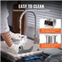 VEVOR Robot Culinaire 750 W Robot de Cuisine Capacité 6,6 L Mixeur Multifonction Cuisine en Acier Inoxydable Alimentaire Hachoir