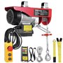 VEVOR Palan Électrique, Charge Double Câble 200 kg, Télécommande Filaire 4,2 m et Sans Fil 100 m, Hauteur Levage Câble Simple 12