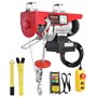 VEVOR Palan Électrique, Charge Double Câble 200 kg, Télécommande Filaire 4,2 m et Sans Fil 100 m, Hauteur Levage Câble Simple 12