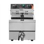 VEVOR Friteuse commerciale 3000 W, friteuses à bain d'huile électrique avec panier, en acier inox, 9 L, avec contrôle du temps e