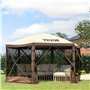 VEVOR Tente d'abri de Camping Pop-up, 3,05 m x 3,05 m, Pare-Soleil à 6 côtés fenêtres en Maille, Sac de Transport Portable, piqu