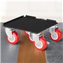 VEVOR Chariot de Déménagement 4PCS Déplace Meubles Lourds Capacité Charge 1575 kg 5 Roues Pivotantes 360° Plateau Roulant Manute