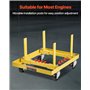 VEVOR Support Moteur d’Atelier Capacité 340 kg, Chariot de Manutention pour Moteur en Acier, Largeur et Longueur Réglables, avec